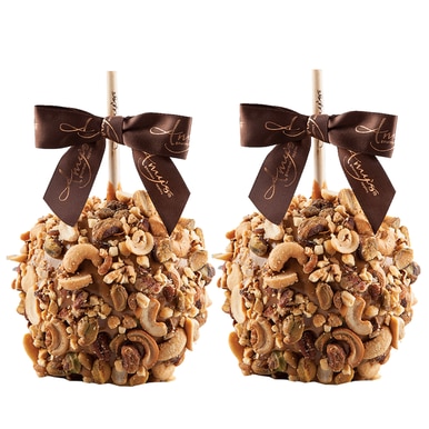 Gourmet Caramel Apples - Nut Covered - 2 pack