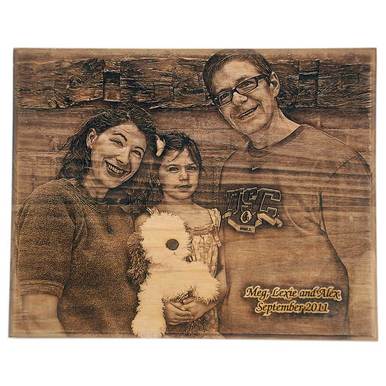 Wooden Laser-Engraved Photographs