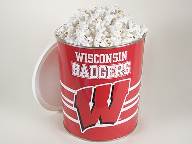 Wisconsin Badgers Popcorn Gift Tin - 1 Gallon